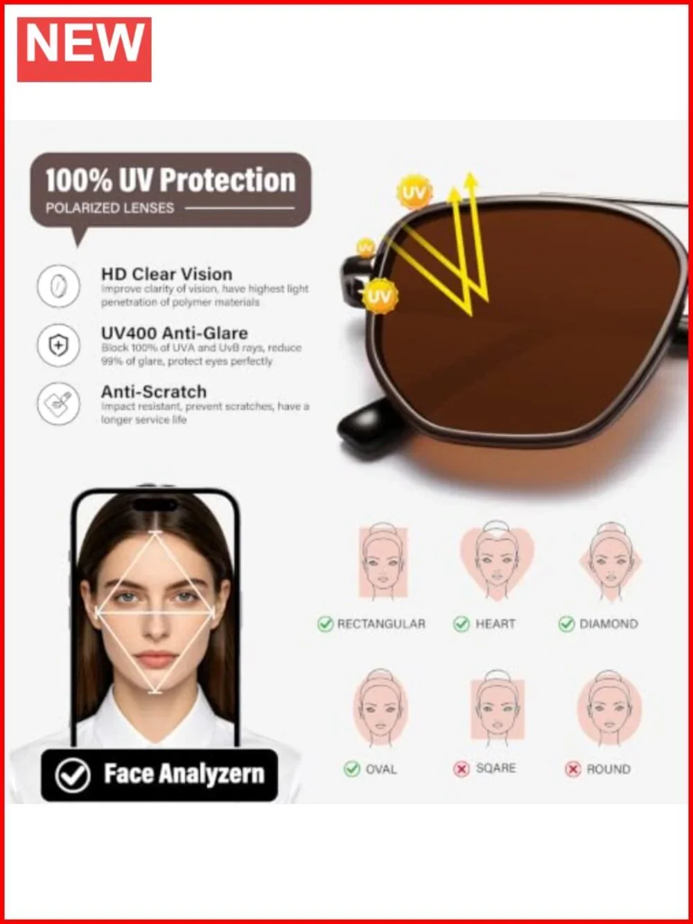 Polarized Aviator Sunglasses UV Protection Sport Unisex Shades Metal Frame
